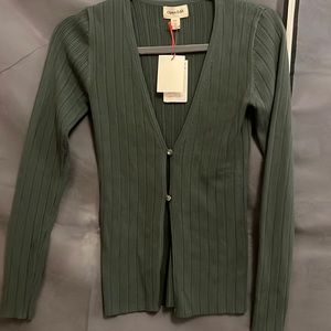 Open Edit olive green cardigan ccs